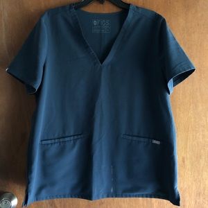 Figs Scrub Top Dark Harbor XL